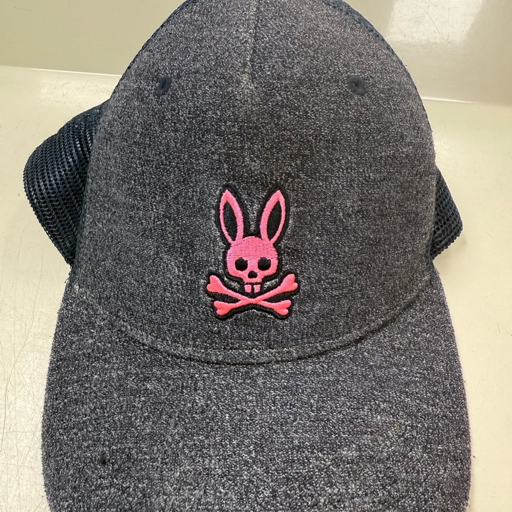 Psycho Bunny Gray and Pink Hat